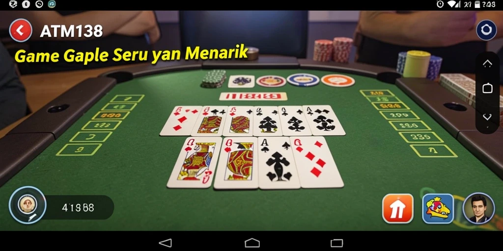 Screenshot gameplay ATM138 yang menampilkan suasana menyeramkan dalam Gaple.