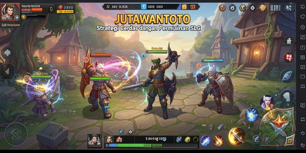 Tampilan gameplay menarik dari JUTAWANTOTO yang menunjukkan strategi bertempur.