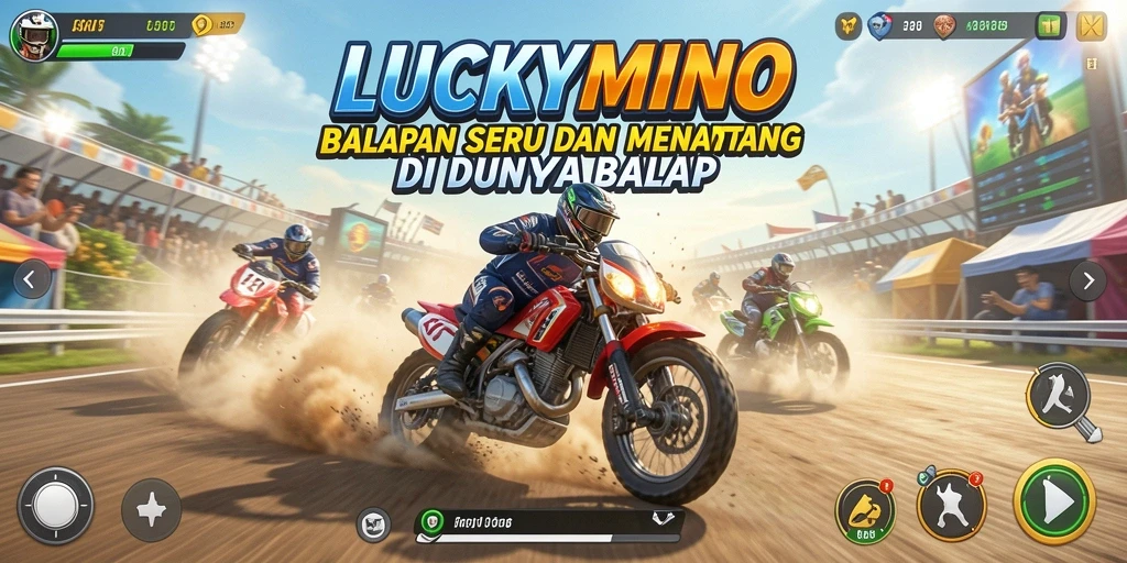 Gameplay balapan seru dan mendebarkan di LUCKYMINO.