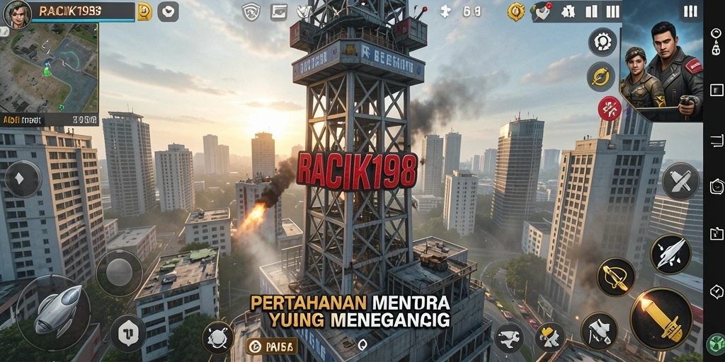 Screenshot gameplay Tower Defense dari RACIK198 yang menegangkan.