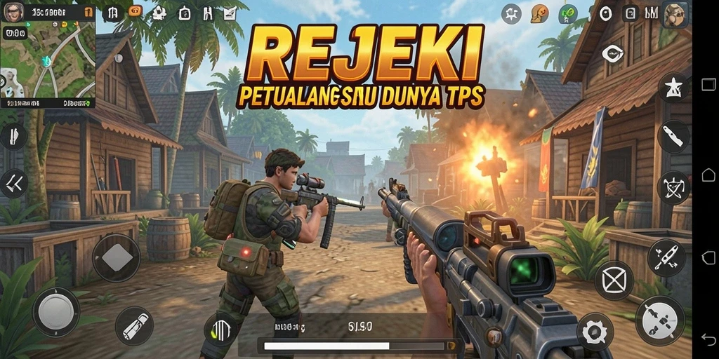 Pengalaman gameplay seru dalam REJEKI dengan aksi TPS yang menegangkan.