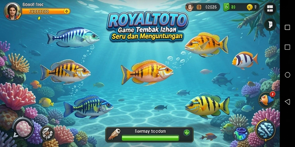 Tangkapan layar utama gameplay Tembak Ikan di ROYALTOTO.