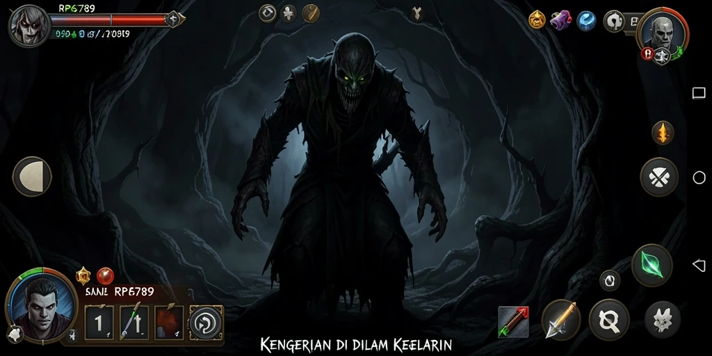Screenshot menampilkan suasana mencekam dalam permainan RP6789.