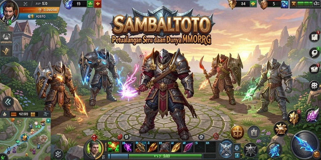 Tampilan gameplay SAMBALTOTO menampilkan aksi petualangan MMORPG yang seru.
