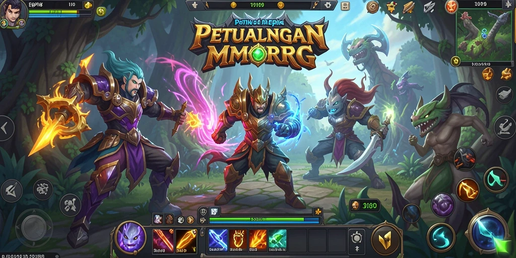 Tampilan gameplay seru dalam dunia MMORPG TOPI189.